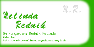 melinda rednik business card